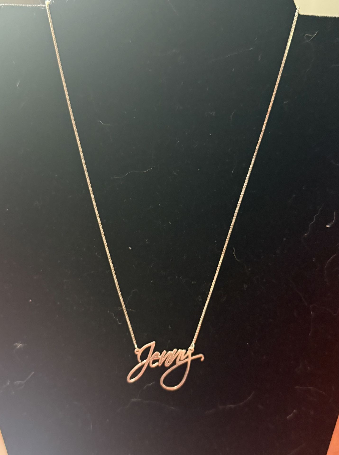Sterling Silver “Jenny” Name Necklace – Like New