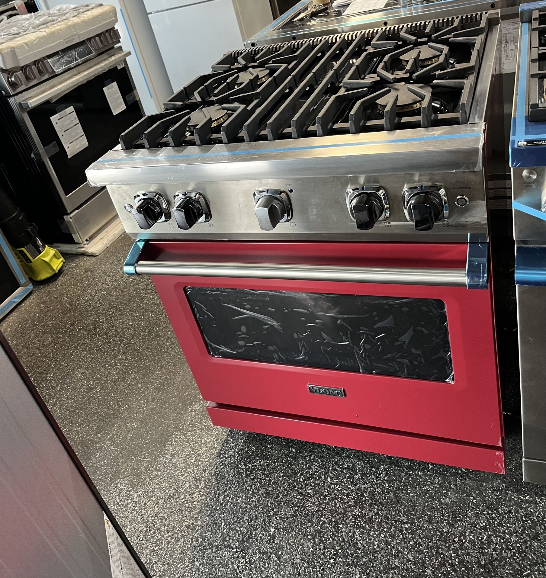 Viking 5 Series Red All Gas Range Stove 30” Wide