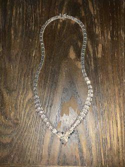 Vintage Sterling Ricco Sapphire Necklace 