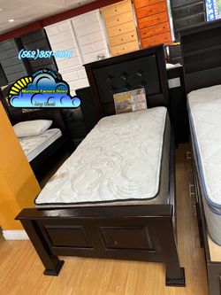 Twin bed frame with mattress Colchon single Nuevo new