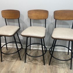 Swivel Counter Stools Set Of 3 