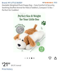 Heatable Weighted Plush Puppy Dog