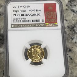 1/10oz $10 High Relief