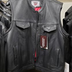 Club Style Motorcycle Mc XL Vest Cut New Ventura Leather 