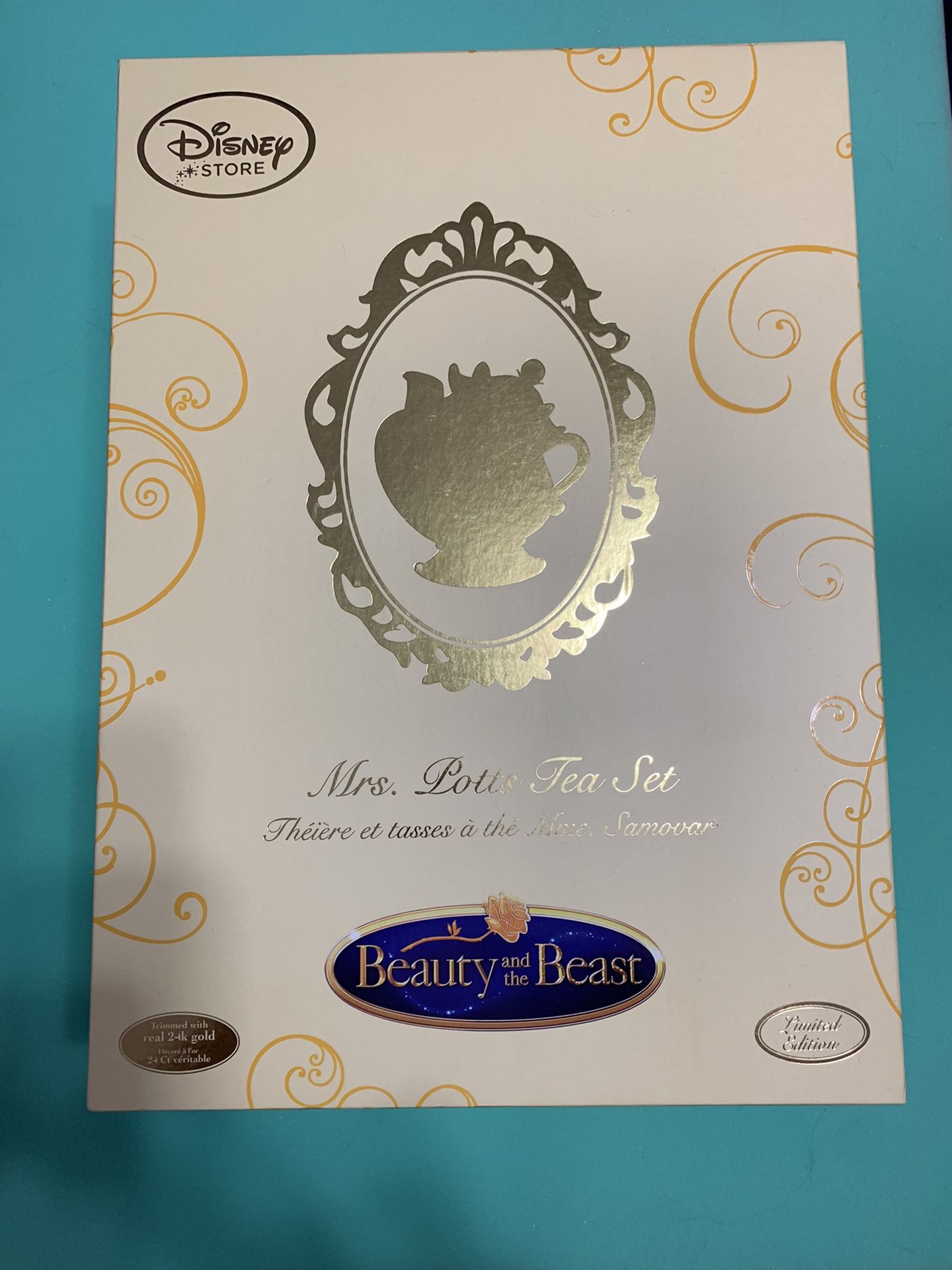 Limited Edition Mrs. Potts Tea Set 24k Gold
