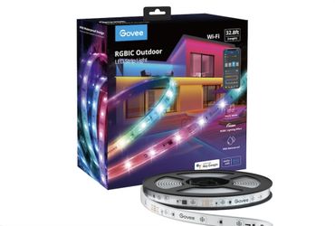 Govee 32.8ft Outdoor LED RGBIC Strip Lights - Color Changing, Dimmable, Wi-Fi & Bluetooth