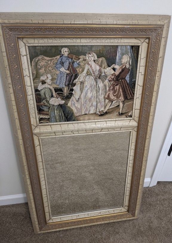 Antique Art Nouveau Tapestry Mirror 24 42 Retail Price $875