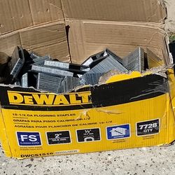New DeWalt 2 in. Leg x 1/2 in. Crown 15-1/2-Gauge Coated Steel Hardwood Flooring Staple (7,728 per Box)