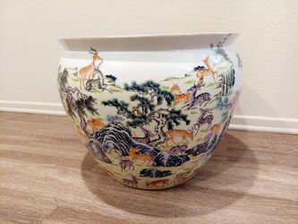 🐟  ANTIQUE CHINESE LARGE PORCELAIN POTS 🏺 Beautiful Statement Pieces — PRICED TO SELL! 🐟