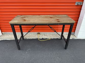 #46 Steve Silver Jersey Industrial Console Table Antique Tobacco Brown
