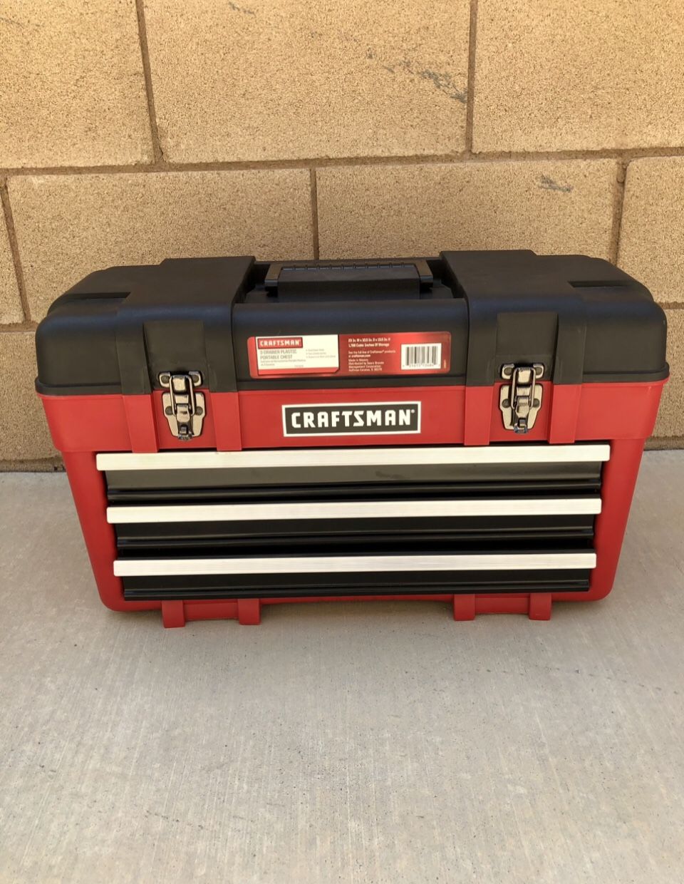 Vintage Craftsman 3 Drawer Hand Carry Tool Chest Box