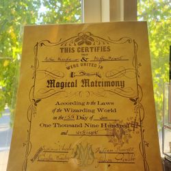 Hp MR& MRS. Weasly Marriage Certificate