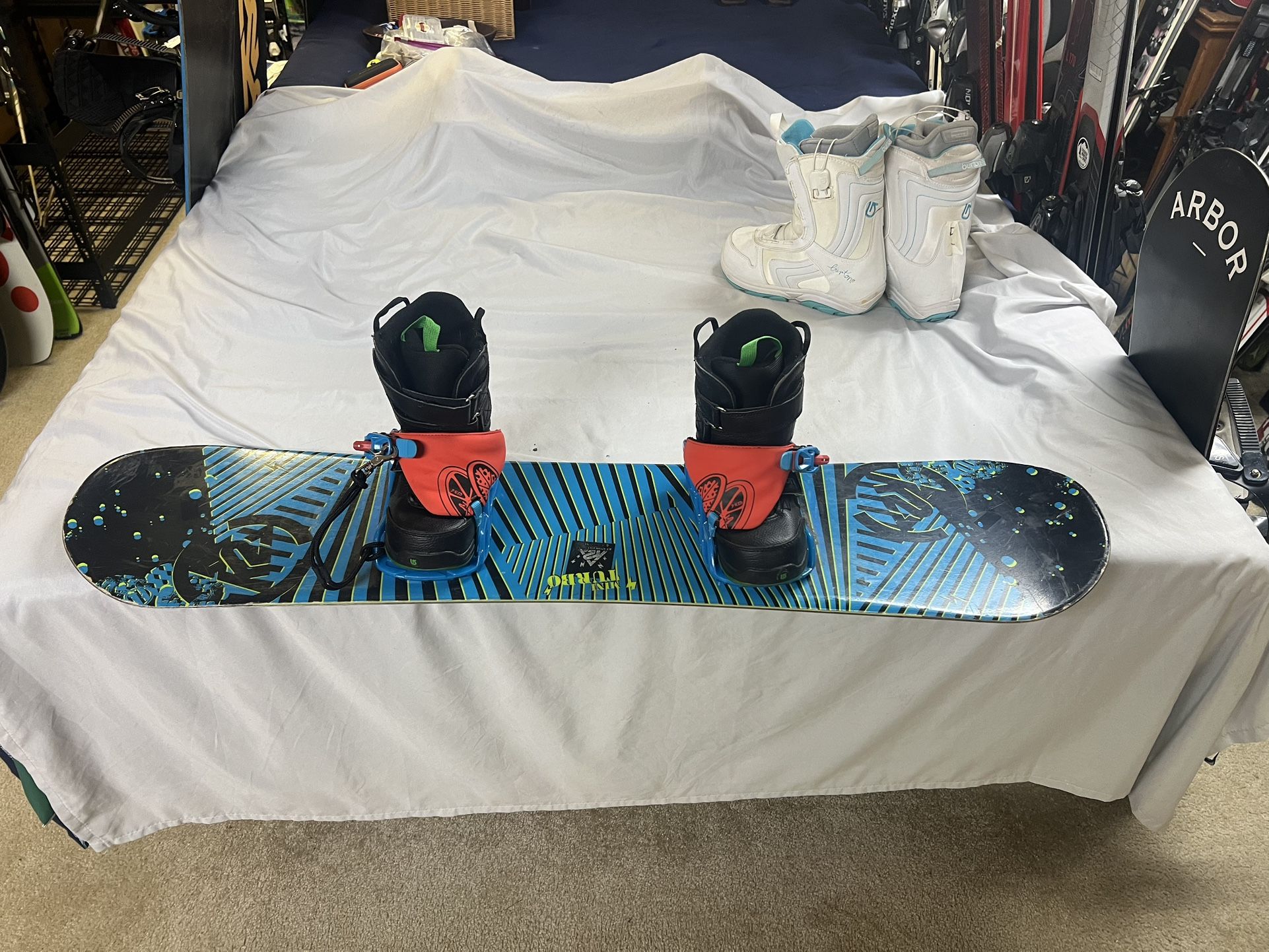 Kids K2 Snowboard Package With Boots And Bindings