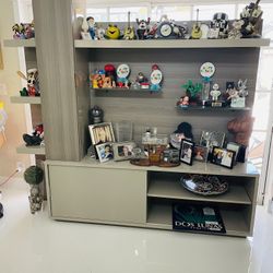 Gray ENTERTAINMENT UNIT For Tv And Shelves 