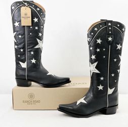 Ranch Road Boots Presidio Liberty Western Boots in Black - Women's size 10/B