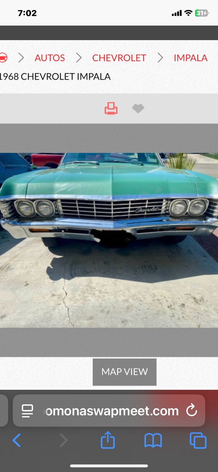 1968 Chevy Impala Custom Coupe