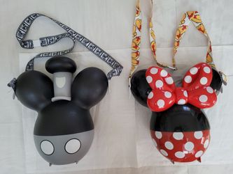 2 Disneyland popcorn bucket. Steamboat Willie and Minnie