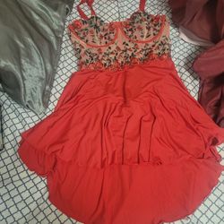 Red Flower Dress 