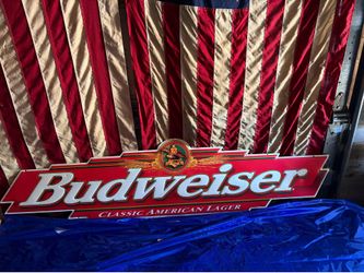 Vintage Budweiser Tin Beer Sign