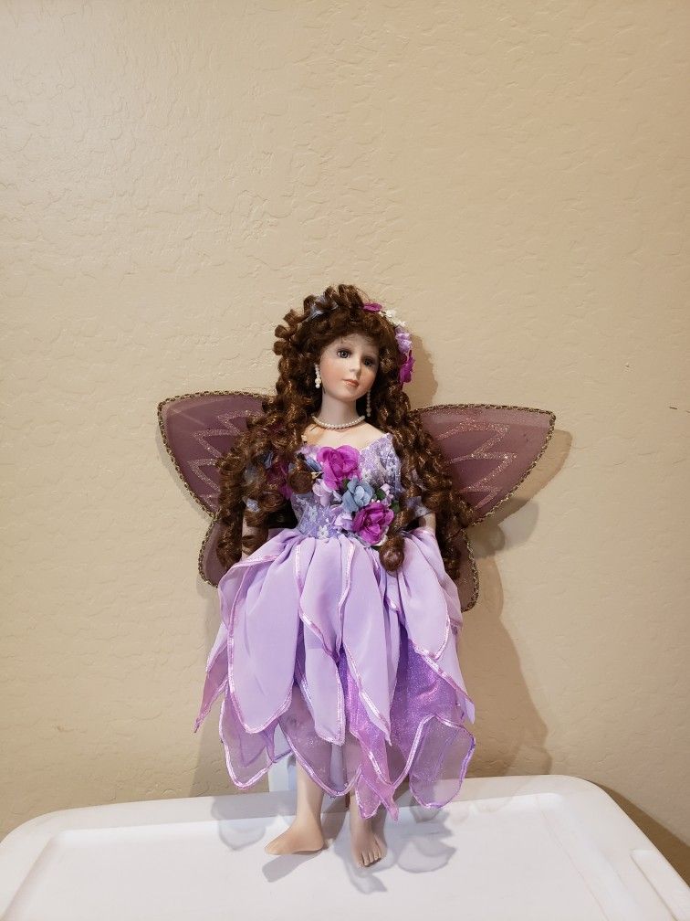 Beautiful Vintage Fairy Porcelain Doll 20" Tall