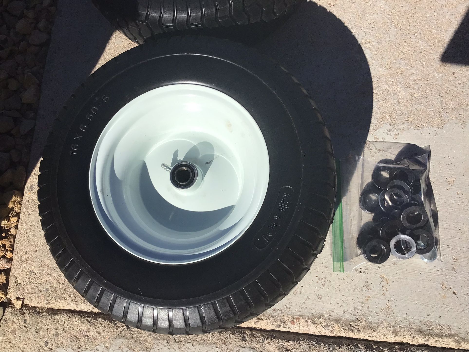 Two Flat Free Tires New Mower Cart Tractor