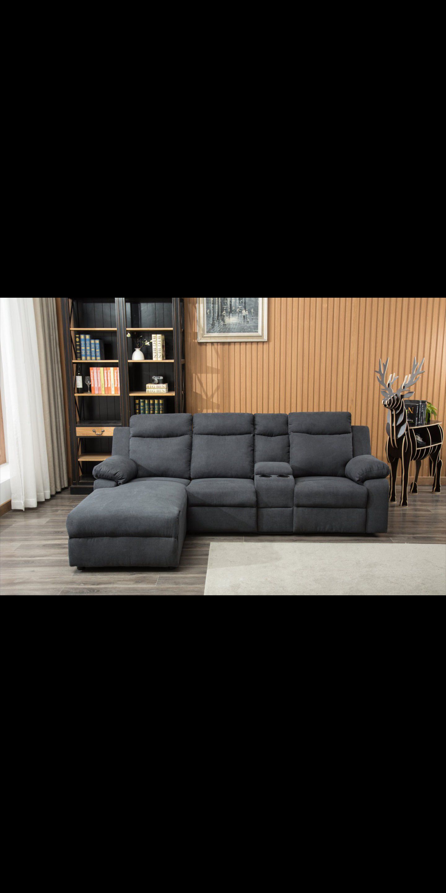 New Grey Recliner Sectional
