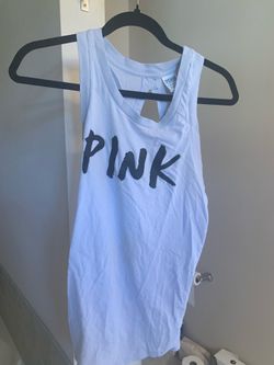 Blue vs pink tank top