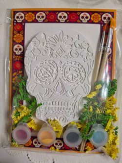 Plaster, Ready to Paint, Craft, Halloween, Dia de los Muertos, Activity, Kits