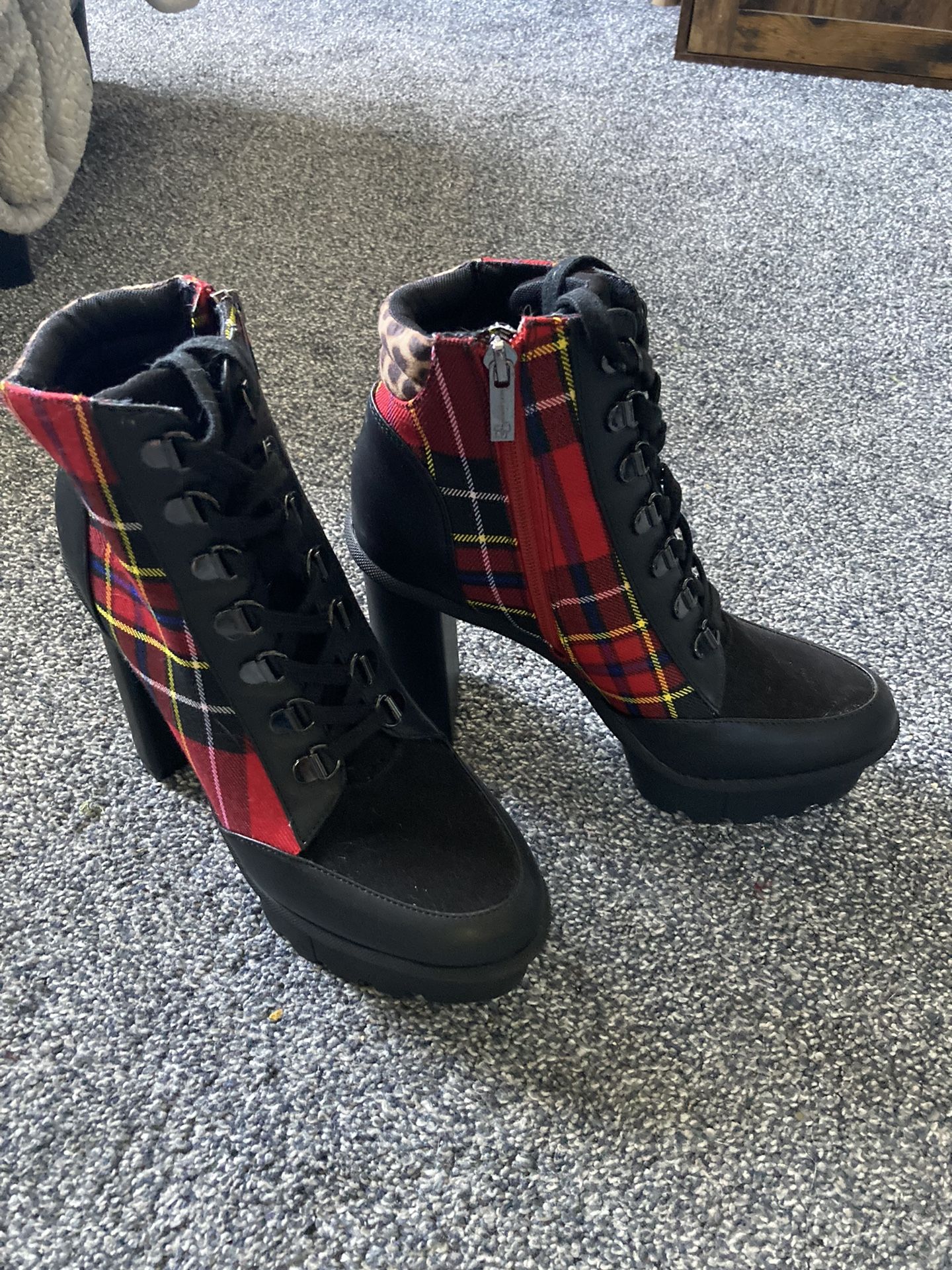 Plaid Boots
