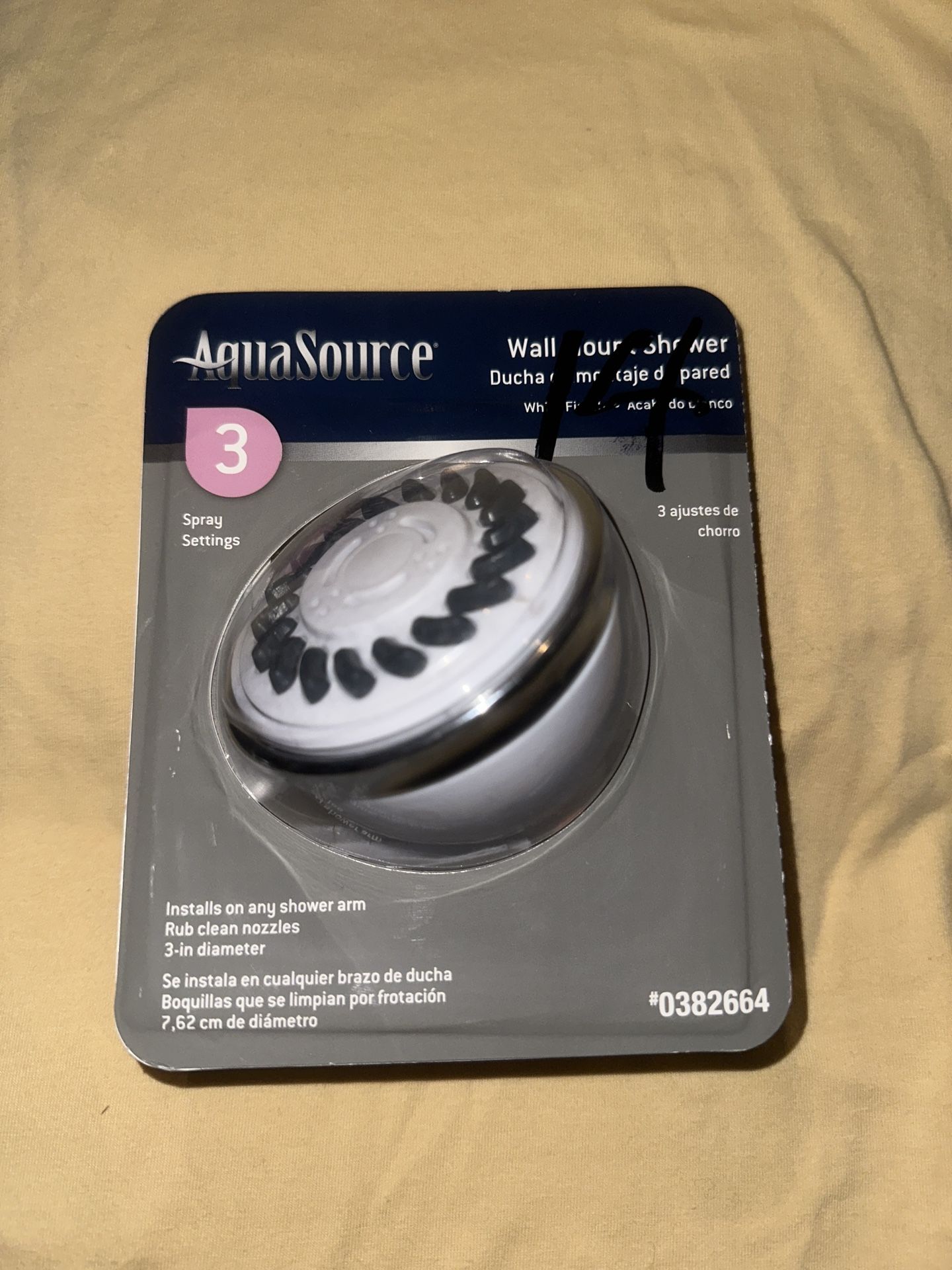 BRAND NEW AquaSource 3 Setting Wall Mount Shower head