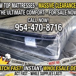 FLASH SALE – Luxury Pillow Tops must go! High-end comfort at liquidator prices.