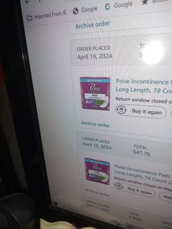 Poise , Long , 78 Count