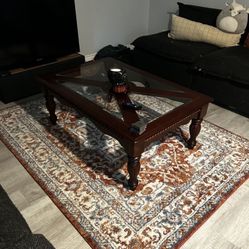 Mahogany Glass-pane Coffee Table