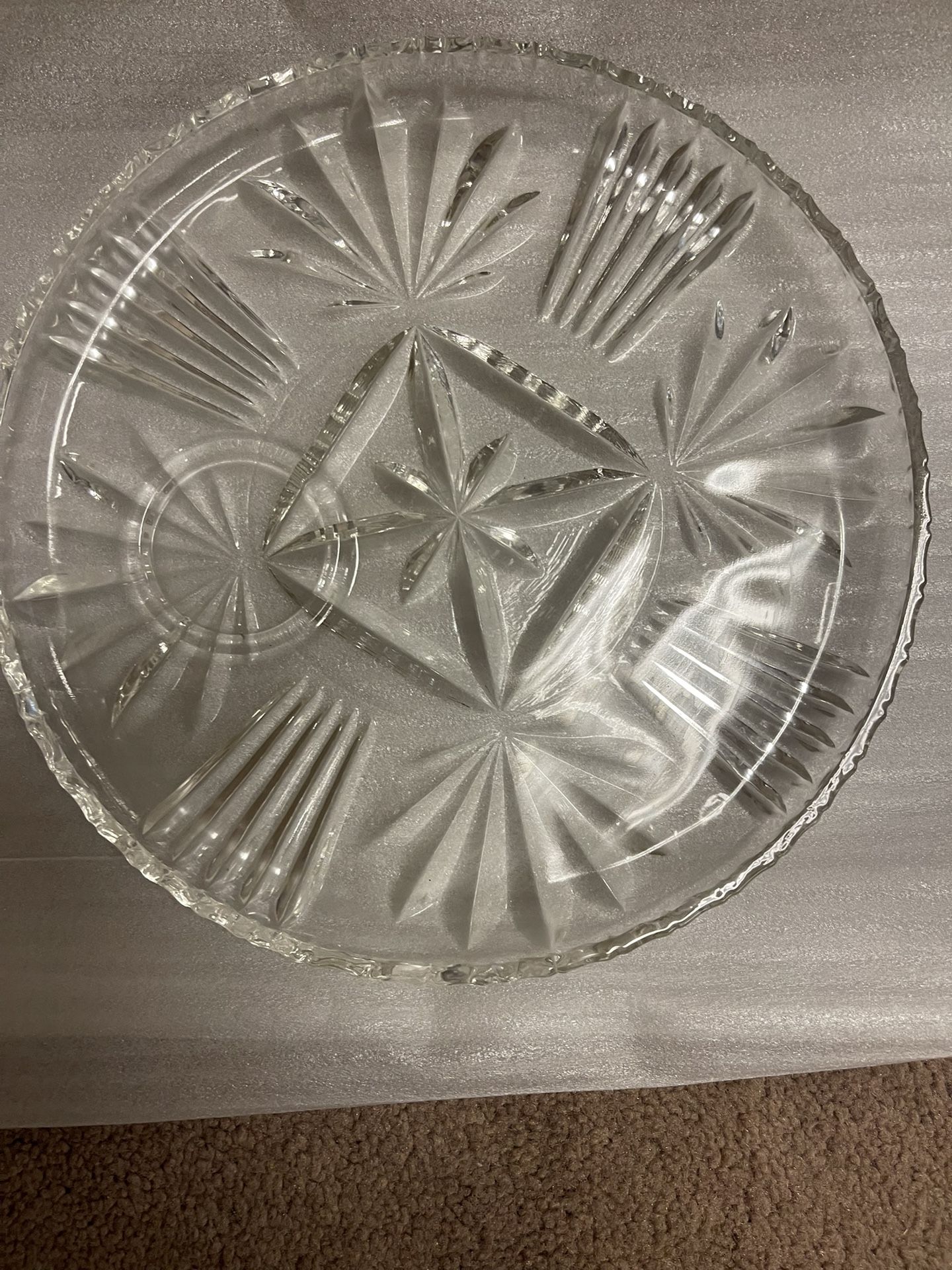 Depression Glass Crystal Salad Plates