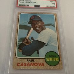 1968 Topps Paul Casanova #560 *Senators* PSA 7 NM