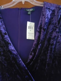 FORMAL EVEVING GOWNLauren Purple Velvet Dress