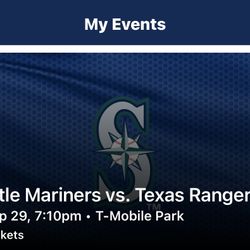 4 Tickets -Seattle Mariners Tickets 9/29/23