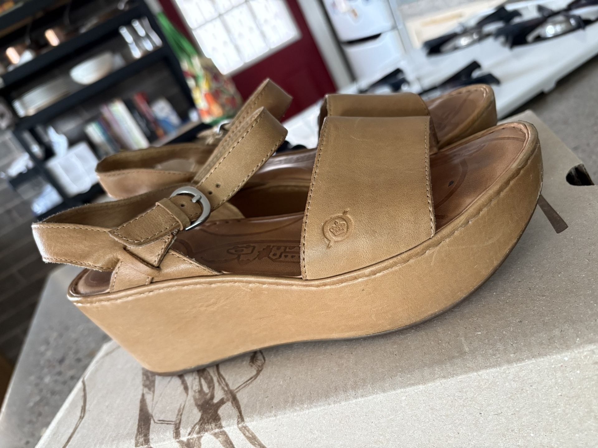 Born Leather Platform Sandal