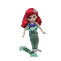 Disney Store Princess Ariel The Little Mermaid Doll Plush 20" Stuffed Animal GUC