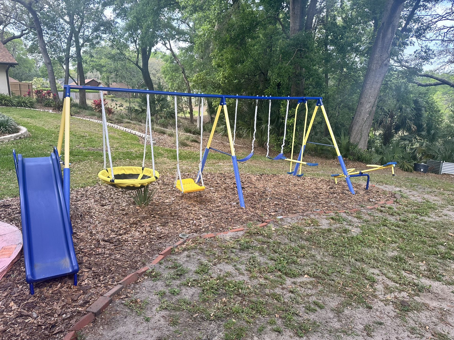 Kids Swing Set And Slide