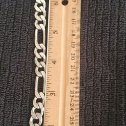 STERLING SILVER MEN'S LINK BRACELET