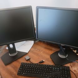 Dell Dual Monitor Desktop Computer Intel i5 Windows 10 Keyboard Mouse and Ethernet Cabme