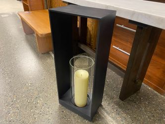 RESTORATION HARDWARE Toulan Outdoor 30″ Aluminium Slate Lantern w/ Glass