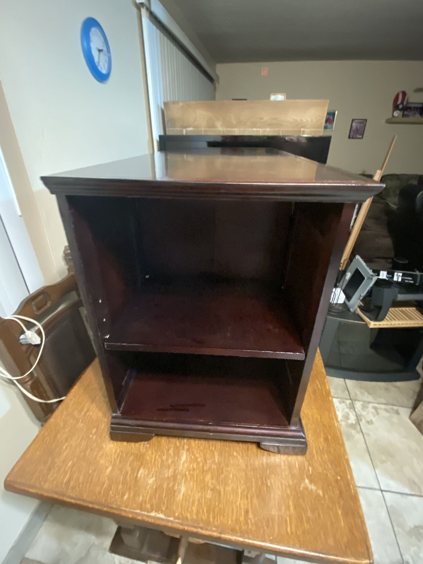 Cherrywood cabinet (real Wood) And with shelves on each end and middle. Check out my other items on my profile page