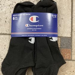 NWT Champion Men’s Super No Show Socks 6 Pairs