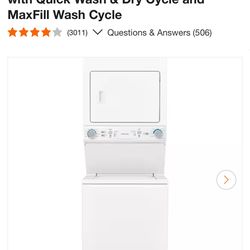 Frigidaire Washer And Dryer 27” Stacked Electric