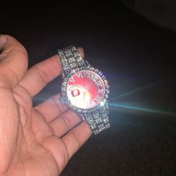 Red Faced Roman Numeral Dial Vs1 Diamond Watch