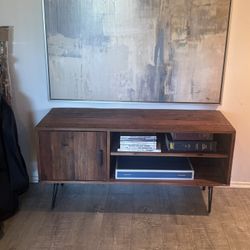 Mid-Century Modern Wood Media Console
