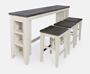 Madison County Vintage White 4pc Sofa Console Set