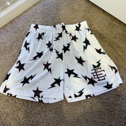 White coffee bape EE shorts size medium